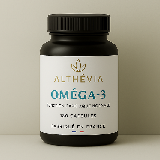 Flacon d'Omega 3 Althévia – fonction cadiaque normale